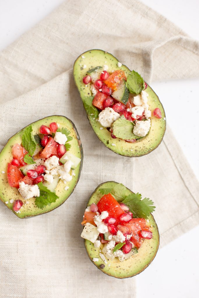 avocado-bowl-with-tomato-feta-cheese