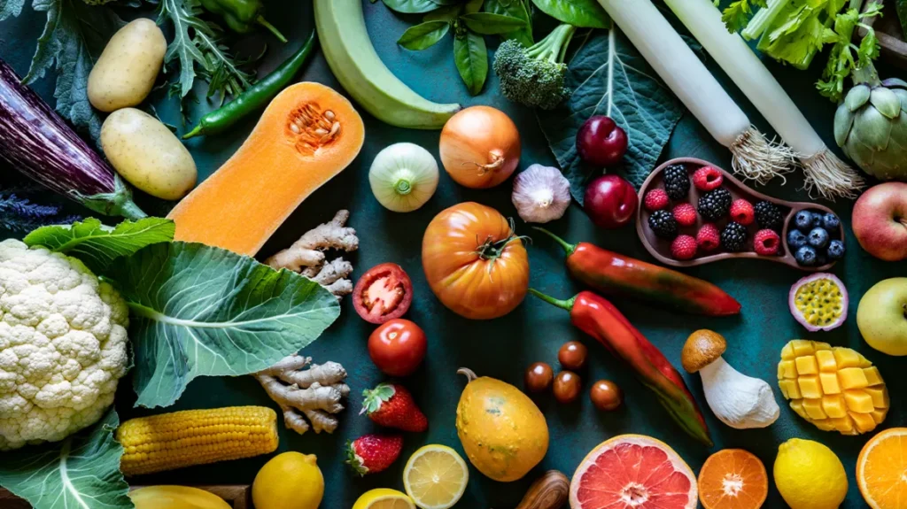 Many vegetables on the table showing variety of vegetables vegans diet