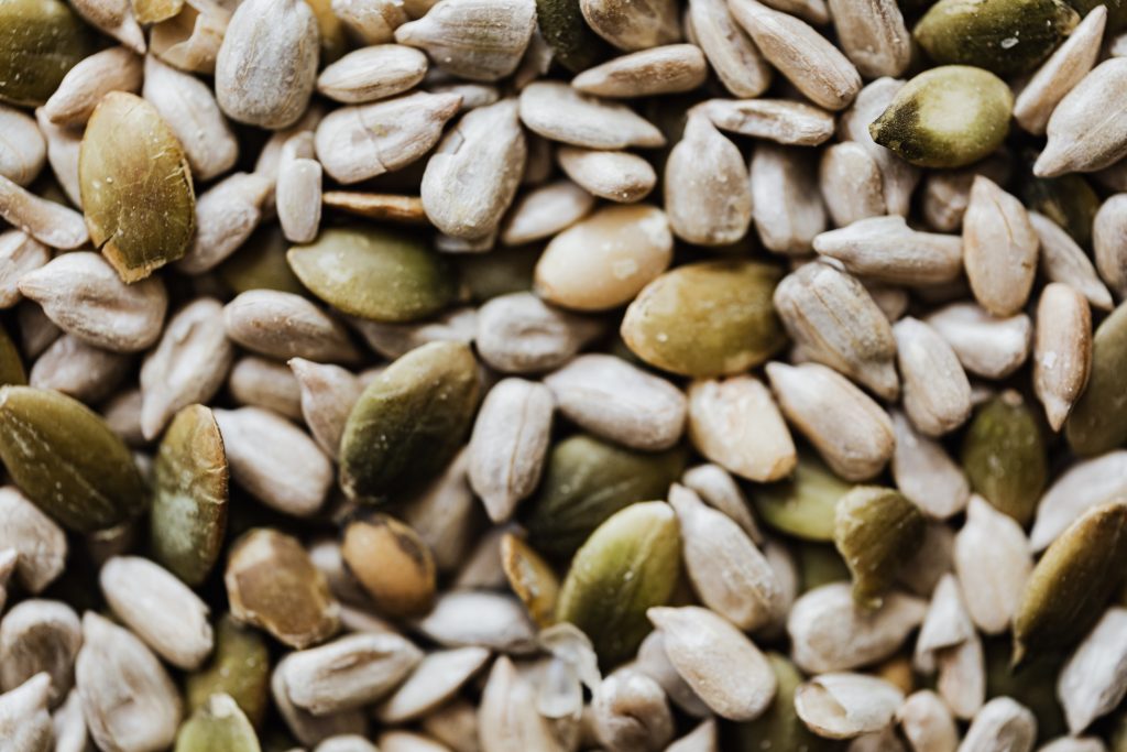 pumpkin seeds - great source of magnesium, copper, zinc, phosphorus