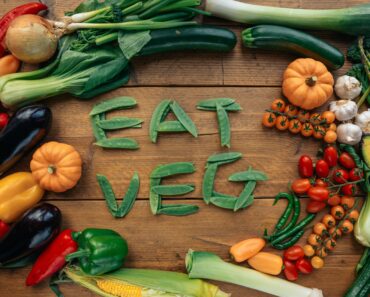 Eat Veg Spelled in vegetables