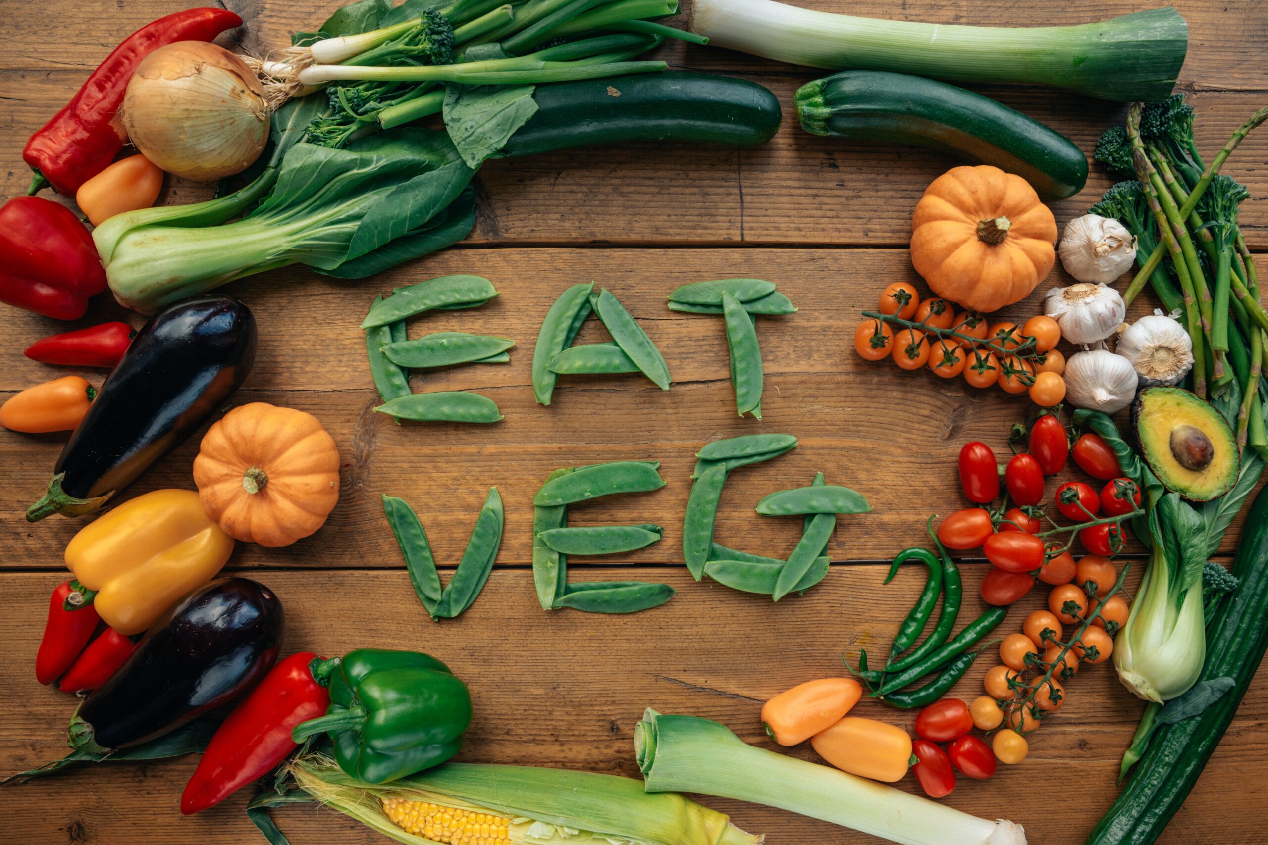 Eat Veg Spelled in vegetables