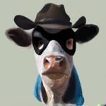 cow wearing mask fake meat