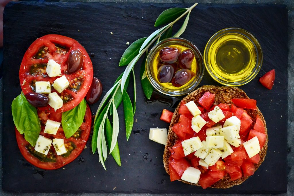 greek mediterranean diet salad feta cheese olive oil